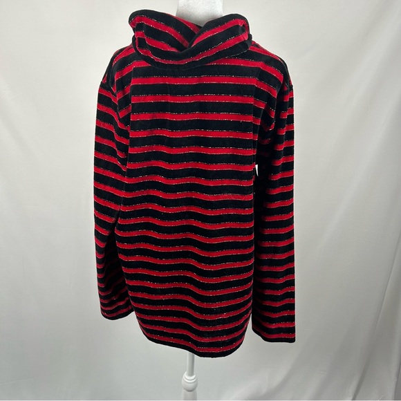 Jones New York Red Black Soft Cowl Neck Sweater Size XL - Picture 3 of 5
